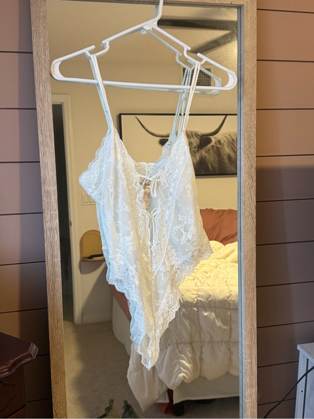 Victoria Secret Gold Label Vinatge V-Neck White Teddy - Women's Intimates